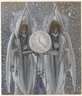 Brooklyn Museum: Angels Holding a Dial Indicating the Different Hours of the Acts of the Passion (Anges tenant un cadran indiquant les différentes heures des actes de la passion)