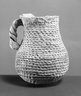 Brooklyn Museum: Corrugated Pitcher with Twirled Handle