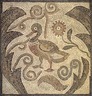 Mosaic of Duck Facing Left in Vines