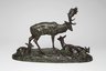 Buck, Doe, and Two Fawns, or Family of Deer (Daim, daine et deux faons, ou Famille de Daim)