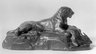 Brooklyn Museum: Reclining Panther Holding a Muntjac Deer (Panthère couchée tenant un cerf muntjac)