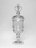 Molded Pot Cover with Glass Crown and Three Seals Impressed in Glass