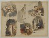 [Untitled] (Six Figure Studies) (recto) and [Untitled] (Seven Figure Studies) (verso)