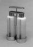 Tantalus Decanter Set: Holder, Two Decanters, Two Caps, Lock, Key