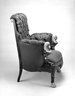 Brooklyn Museum: Armchair (Egyptian Revival style)
