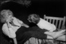 Jessy and Clara Park Conversing Outside at Night, from the Born Electrical Series