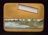 Small Card Decorated with Landscape (recto) and Stylized Chrysanthemum (verso)