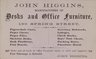 Brooklyn Museum: Business Card, John Higgins, 130 Spring Street