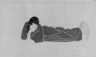 Woman in Blue, Reclining with a Child