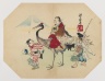 Okame, Ebisu and a Girl on a Crane