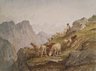 Shepherd and Flock in the Mountains