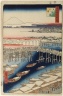 Brooklyn Museum: Nihonbashi, Clearing After Snow, No. 1 in One Hundred Famous Views of Edo