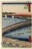 Brooklyn Museum: Ryogoku Bridge and the Great Riverbank, No 59 from One Hundred Views of Edo