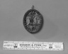 A Thin Oval, Framed -Image of Madonna and child