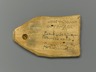 Brooklyn Museum: Tag for Mummy of a Stonecutter, with Text in Greek and Demotic