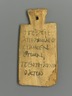 Brooklyn Museum: Mummy Tag with Greek Inscription