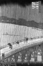 Sudden Shower over Shin Ohashi Bridge and Atake, (Ohashi Atake no yudachi)from the series, One Hundred Famous Views of Edo