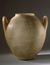 Brooklyn Museum: Two- Handled Jar with Floral Collar in Relief