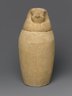 Brooklyn Museum: Canopic Jar and Lid (Depicting a Hawk)