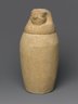 Brooklyn Museum: Canopic Jar and Lid (Depicting a Hawk)