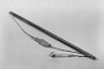 Fish Hook and Sinker shaped like a fish and attached to a stick