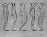 Dancer -- Five Line Drawings
