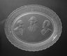 Brooklyn Museum: Plate (George Washington, James Garfield, & Abraham Lincoln)