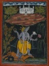Varaha Rescuing the Earth, page from an illustrated Dasavatara series