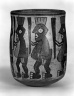 Jar with Painted Figures of Insects Carrying Staffs
