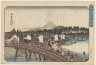 Brooklyn Museum: Evening Shower at Nihonbashi Bridge, from Celebrated Places in the Eastern Capital (Toto Meisho)