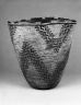 Imbricated Basket with zig-zag stripe designs