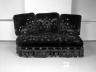 Couch with 3 cushions (one of a pair) Aesthetic Movement style with Moorish style embroidery (Rockefeller Room)