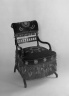 Armchair, Aesthetic Movement style with Moorish style embroidery(Rockefeller Room)