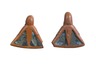 Brooklyn Museum: Pair of Earrings in Form of Pendant Lotus Flowers