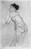 Standing Woman Holding Wine Glass