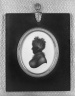 Silhouette of Bust Portrait of Old Lady