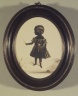 Silhouette of Full Length Little Girl