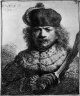Self-Portrait with Raised Sabre