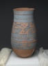Brooklyn Museum: Tear Drop Shaped Vase with Painted Designs of Maidens, Cows, Swamp Plants, etc.