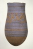 Brooklyn Museum: Tear Drop Shaped Vase with Painted Designs of Maidens, Cows, Swamp Plants, etc.
