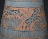 Brooklyn Museum: Tear Drop Shaped Vase with Painted Designs of Maidens, Cows, Swamp Plants, etc.