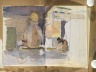 Spanish Sketch Mounted in Scrap Book