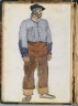 Spanish Sketch Mounted in Scrap Book