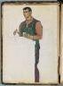 Spanish Sketch Mounted in Scrap Book