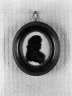 Oval Silhouette; Bust of Woman Facing Right