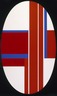 Red, Blue, White Ellipse