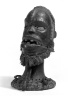 Skin-covered Headdress with Raffia Beard