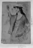 Woman with Hand Raised