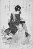 Brooklyn Museum: Kakinomoto no Hitomaro [missing title cartouche: Children Parody the Six Immortal Poets (Tosei Kodomo Rokkasen)]
