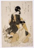 Brooklyn Museum: Kakinomoto no Hitomaro [missing title cartouche: Children Parody the Six Immortal Poets (Tosei Kodomo Rokkasen)]